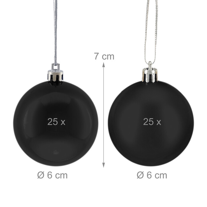 Relaxdays Set of 50 Christmas Baubles