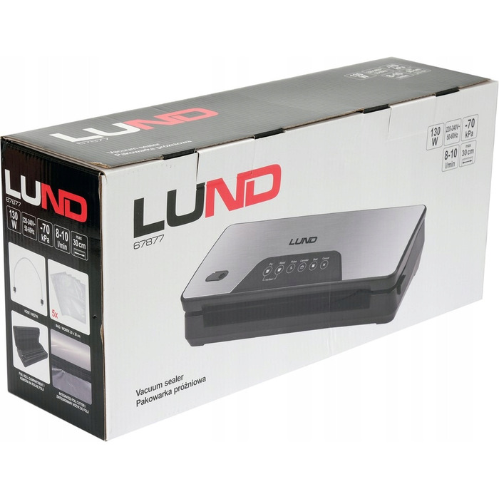 Вакууматор Lund 130 Вт, макс. 30 см, з функцією відкачування повітря з контейнерів