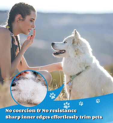 Щітка для собак та котів, 12+23 зубці, нержавіюча сталь, двостороння, для видалення шерсті та розчісування вузлів, блакитна