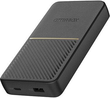 Power Bank OtterBox Robustes 15000 mAh з USB-A та USB-C, 18W, Швидка зарядка, Чорний
