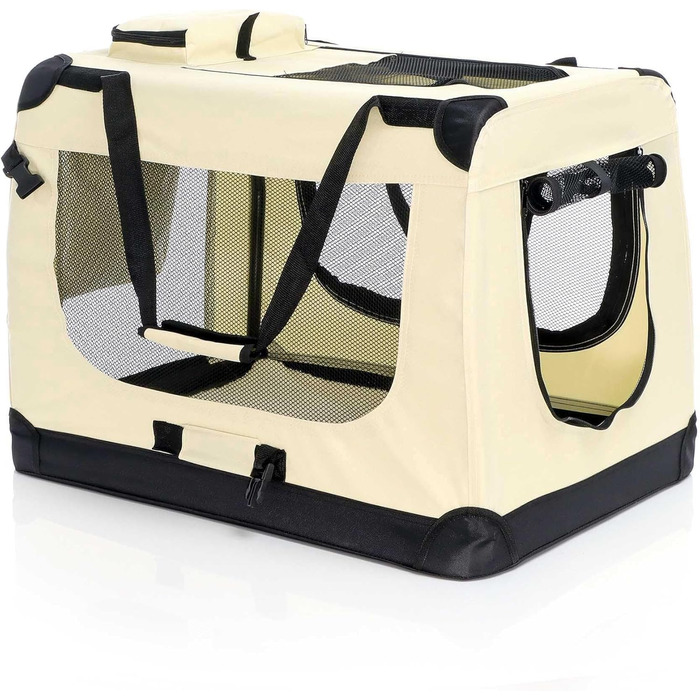 Транспортна переноска для собак та котів Fudajo, 50x35x35 см, міцна, легка, з ручкою та ковдрою