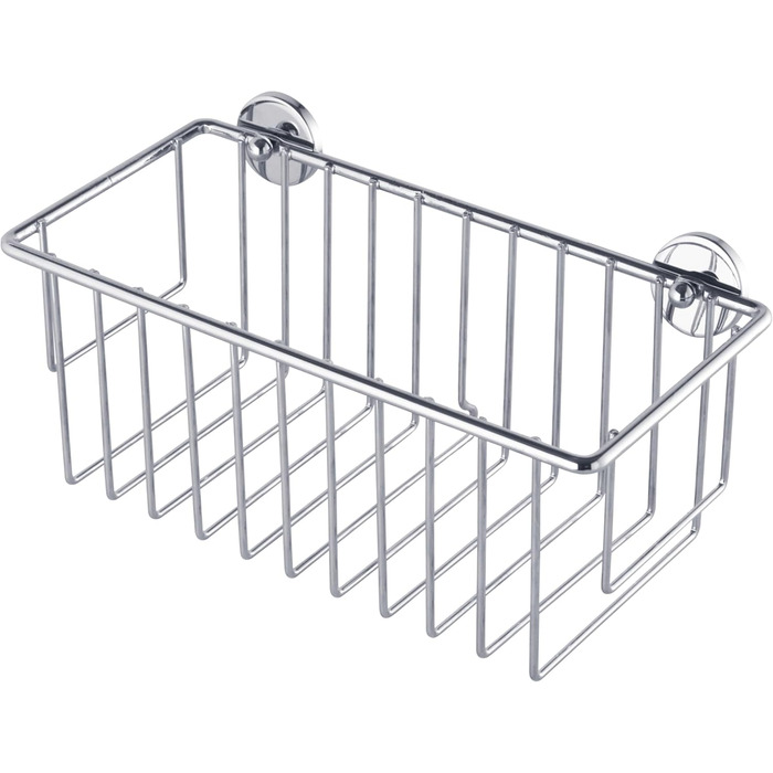 Полиця для душу tesa Baath Plus, хром, екстраглибока, з клейким кріпленням, 117x250x125 мм
