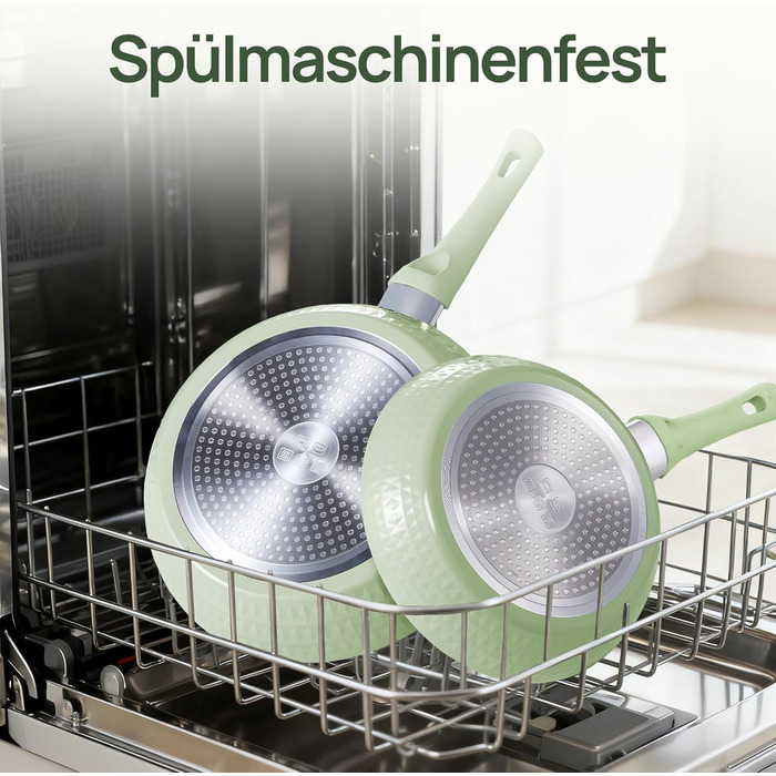 Сковорідка KOKHUB антипригарна керамічна 28 см з кришкою, без PFAS, PTFE, PFOA, індукційна, для посудомийної машини