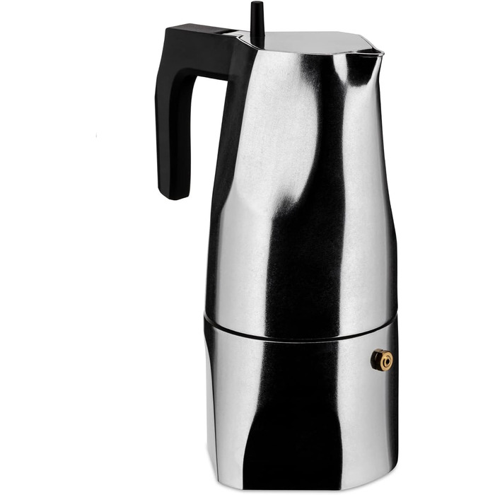 Еспресо-машина Alessi MT18/6 Ossidiana, нержавіюча сталь, алюміній, 8 x 23.5 x 11.5 см