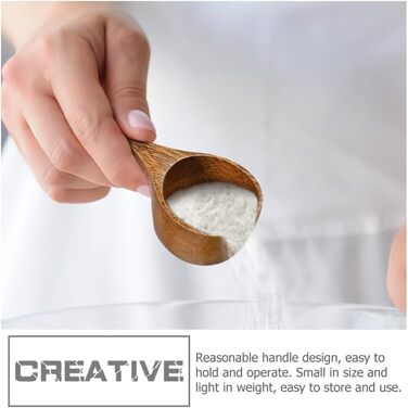 Acacia wood measuring spoon coffee beans 1/4 cup scoop wooden scoop wooden measuring scoops coffee salt mini measuring cup coffee spice spoon Take a bath