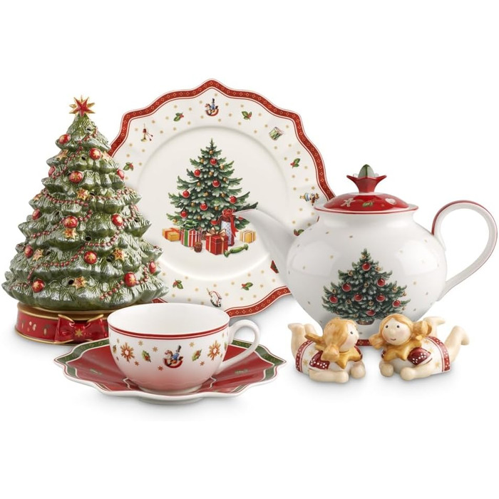 Преміальний порцеляновий підставка для яєць Villeroy & Boch Toy's Delight, білий/червоний/золотий