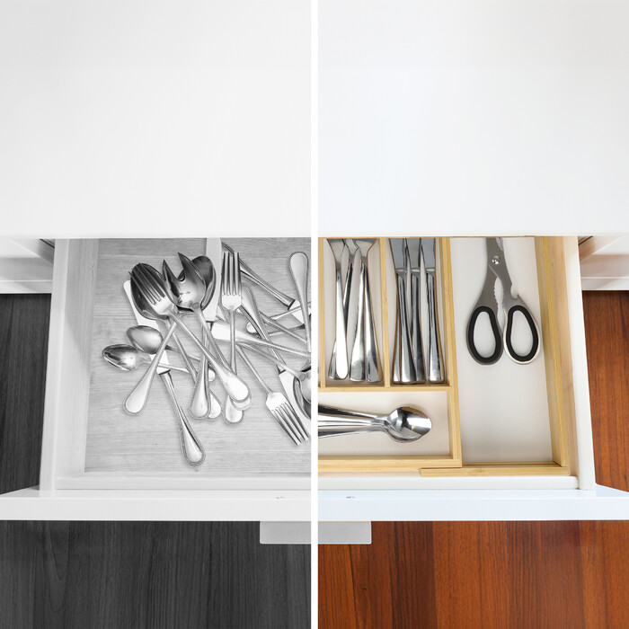 Relaxdays Extendable Cutlery Box