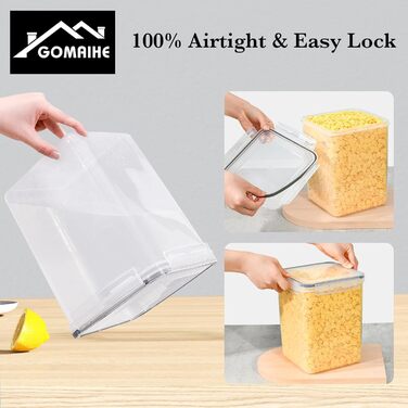 Набір контейнерів для зберігання GoMaihe, 2.5л*6 шт + 5.2л*4 шт. Герметичні контейнери для кухні, органайзери для продуктів, зберігання круп, кави, макаронів