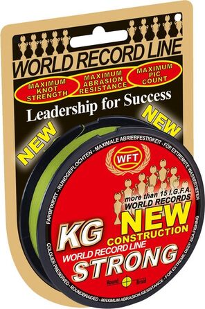 Плетена рибальська волосінь WFT KG Strong 300м 0,25мм 39кг для морської риболовлі