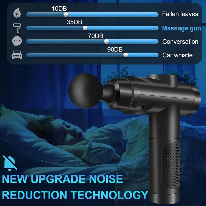 Muscle Percussion Massage Gun with 30 Speed Settings - Quiet Handheld Massager with LCD Touchscreen & 10 Massage Heads for Shoulder, Body, and Back Pain Relief