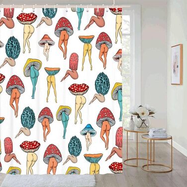 Штора для душу Boho-style у стилі фермерського будинку, біла, 180x180 см, з 12 гачками, геометричний дизайн, набір для ванної кімнати