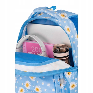 Шкільний багатокамерний рюкзак CoolPack (білий, синій, жовтий), 21 л
