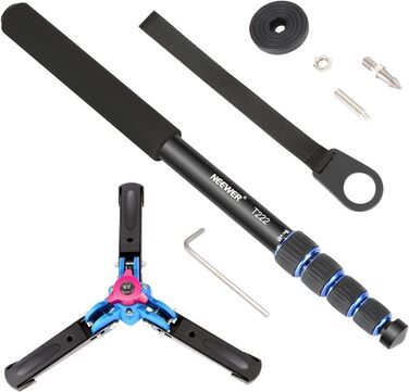 NEEWER Монопод 155 см для камери: легкий, портативний, з адаптерами 1/4' та 3/8' для DSLR та Camcorder, максимальне навантаження 8 кг