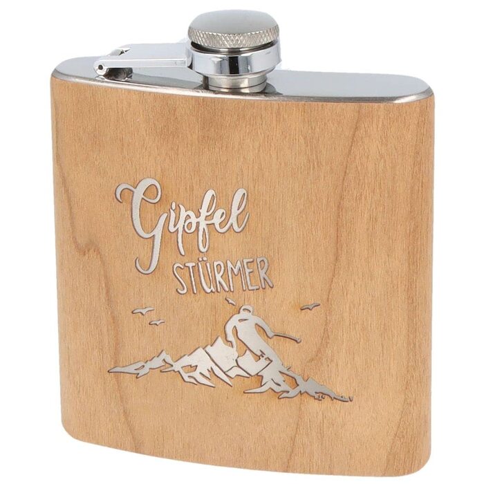 Фляга з нержавіючої сталі з гравіюванням - Оригінальний подарунок для любителів лиж та сноуборду | Ідеально для афтескі та зимових пригод (Гірський Штурм)