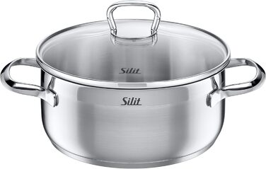 Silit Scalea 6-Piece Induction Cookware Set - Stainless Steel Pots and Pans with Glass Lids