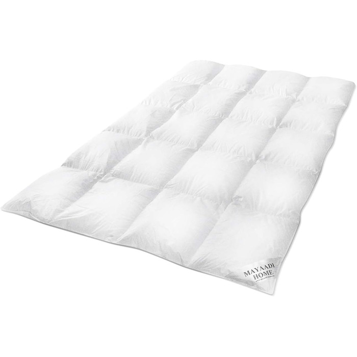 Преміальна зимова ковдра Mayaadi 200x220 см, 70% пух, 30% перо, 2500 г, натуральна бавовна, гіпоалергенна, вироблено в Європі