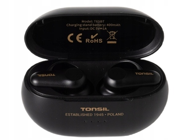 Бездротові вакуумні навушники Tonsil T65BT Bluetooth ANC TWS