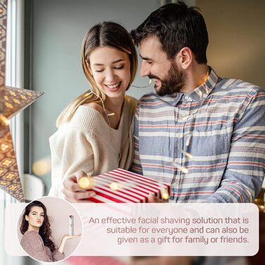 Електричний епілятор для обличчя для жінок, 2 змінні насадки, безболісний, для щік та підборіддя, білий