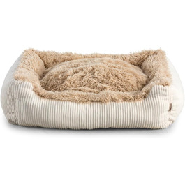 Gutekissen® Лежанка для собак середніх порід - м'яка, знімний чохол, колір бежевий, розмір L (90x75 см)