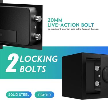 Електронний сейф RPNB Luxus Tresor з кодовим замком, 51 л – для дому, офісу, готелю, зберігання грошей та коштовностей