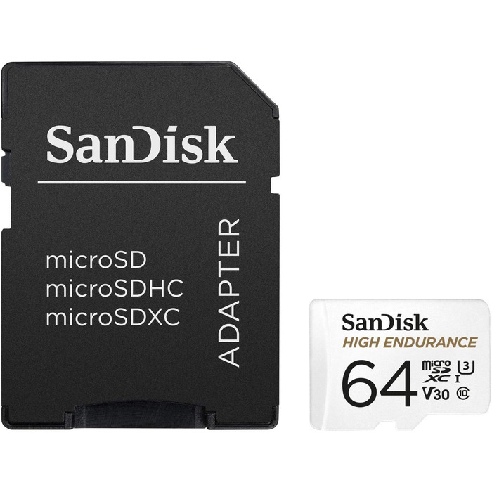 Карта пам'яті SanDisk High Endurance microSDXC 128GB (2 x 64GB) з адаптером, підвищена витривалість