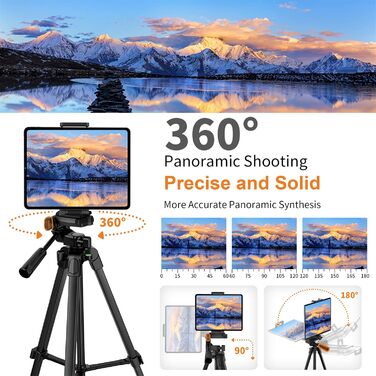 Штатив для камери та смартфона Handy Upgrade 172 см з тримачем та пультом, легкий, чорний