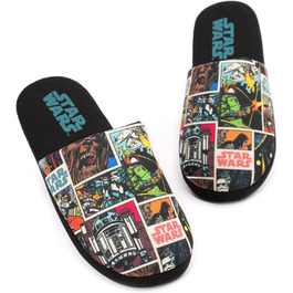 Тапочки Star Wars для чоловіків та дорослих, комікс, чорні, сліпони, 43/44 EU, багато кольорів