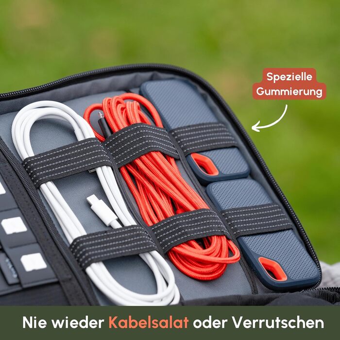 Органайзер для електроніки C-Rope L, дорожня сумка для кабелів, аксесуарів, фотоапаратів