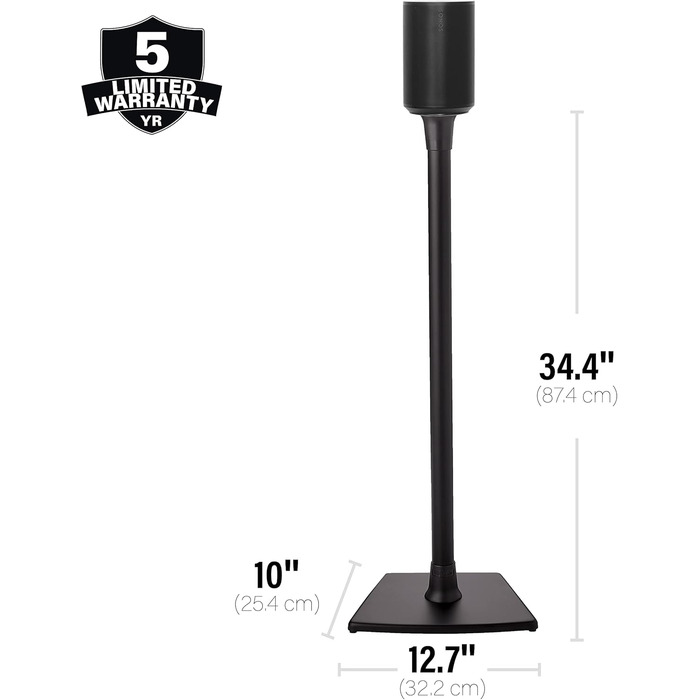 Підставка для колонок Sonos Era 100 Sanus WSSE11, сталева, фіксована висота, чорний колір