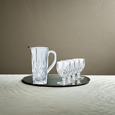 Nachtmann 5-Piece Jug Set, 1190 ml Pitcher with 4 Universal Glasses 350 ml each, Noblesse, 102387, Crystal Glass Gift Set, Dishwasher-Safe