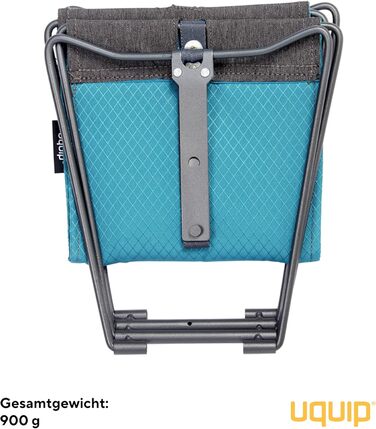 Складний туристичний стілець Uquip Falthocker Fancy Petrol - міцний, компактний, для кемпінгу, відпочинку та подорожей. Максимальне навантаження: 100 кг.