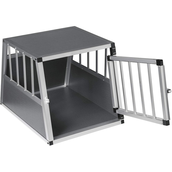 Транспортна переноска для собак та котів EUGAD, алюміній, 54x69x51 см, сіра