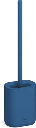 Набір для туалету з щіткою для унітазу Silikon, компактний, антибактеріальний, матовий, білий (Prussian Blue)