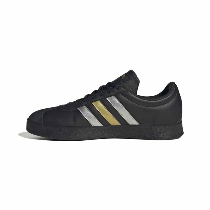 Жіночі кросівки Adidas VL Court Base, чорний/сріблястий/золотистий, 38 2/3 EU