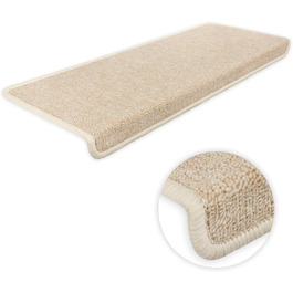 Ступінчасті килимки Kettelservice-Metzker Monza прямокутної форми - різні комплекти та кольори - бежевий, 14 штук