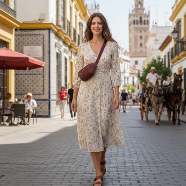 Сумка на пояс Fa.Volmer Palma з екошкіри (Used Look) для жінок та чоловіків | Регульований ремінь до 130 см