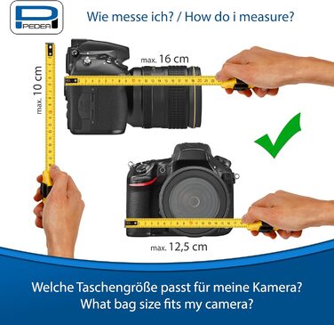 Сумка для фотоапарата Pedea: DSLR/SLR, системні камери, XL, сіра, з дощем, для аксесуарів та об'єктивів
