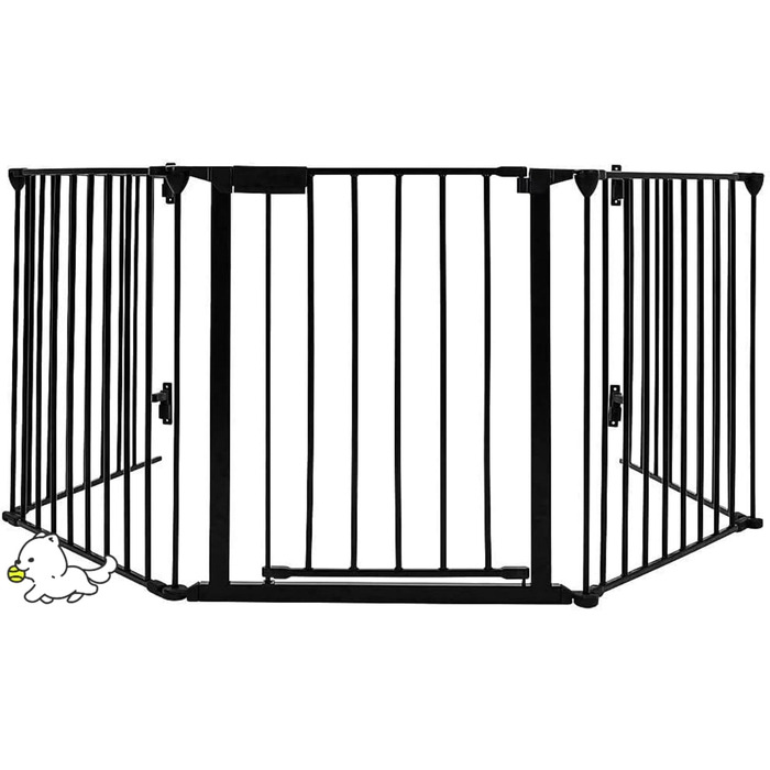 Клітка для собак, цуценят, гризунів та кроликів, металева, розкладна, з дверцятами (310 x 2,5 x 75 см)