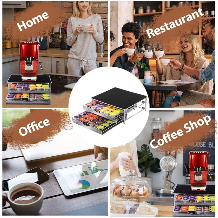 Тримач для капсул кави MASTERTOP для Dolce Gusto, 2 яруси, 72 капсули, органайзер для капсул Dolce Gusto