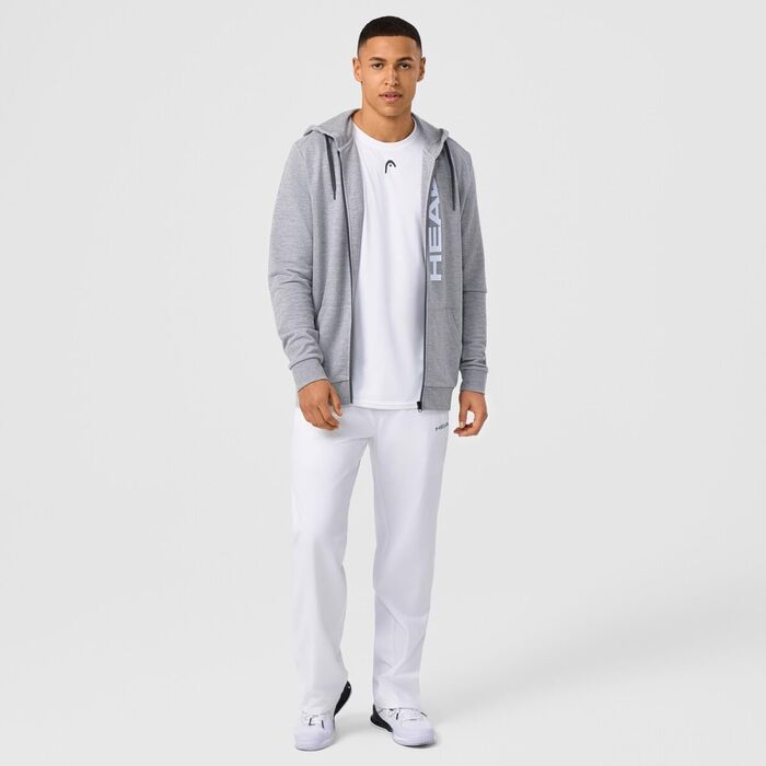 Чоловіча толстовка на молнії Head Club Original Hoodie Fz, сірий меланж, розмір 3XL