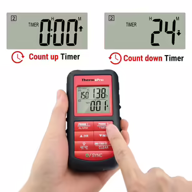 ThermoPro TP08C Digital Kitchen Thermometer Wireless Meat Thermometer with 2 Probes Cooking Thermometer Oven Thermometer Kitchen Timer for BBQ Cooking Grilling Oven