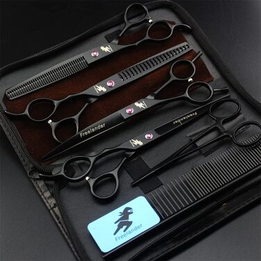 Набір професійних ножиць для грумінгу домашніх тварин 7.0 дюймів, для собак, котів та інших тварин, безпечні та гострі