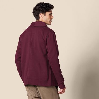 Чоловіча в'язана кофта Amazon Essentias з капюшоном та коміром-шарфом (XXL, Бордовий)