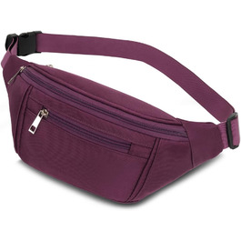 Чоловіча/жіноча поясна сумка на пояс, водонепроникна, для спорту, подорожей, фітнесу, велосипеда, кемпінгу, лілу