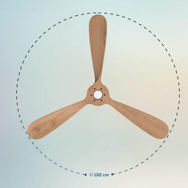 Стеляний вентилятор Cecotec EnergySilence Aero 5500 Black Aqua Connected з Wi-Fi та пультом дистанційного керування. 40 Вт, діаметр 52 дюйми, 3 лопаті, IP44, зимовий/літній режим, таймер (дерево)
