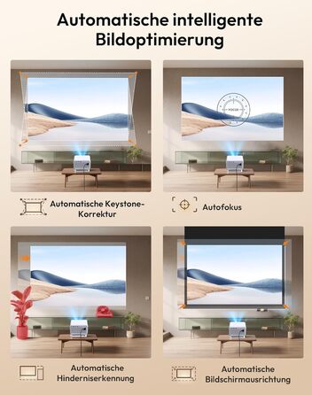 Проектор Smart Beamer N6 Pro: 4K, Full HD, WiFi 6, Автофокус, Netflix, Android/iPhone, для дому та на вулицю