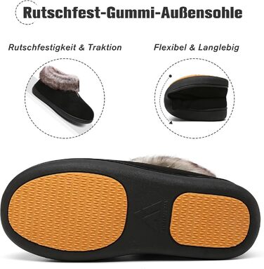 Жіночі теплі халапи з піною пам'яті Mishansha - чорний, розмір 36-43