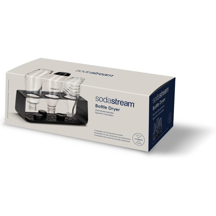 SodaStream Premium Bottle Drip Tray | Stainless Steel | Compatible with Bottles | Color: Matte Black