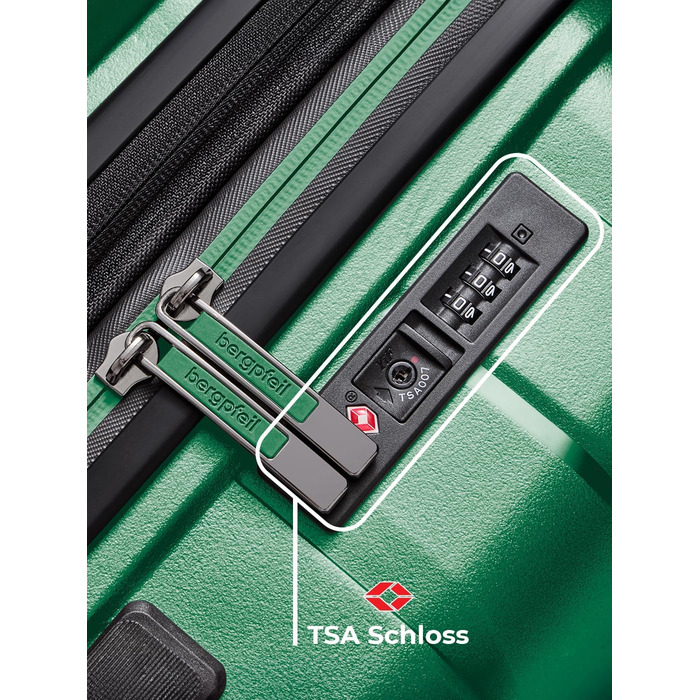 Чемодан середній з жорстким корпусом, розширюваний, 45 x 27 x 66 см, з подвійними колесами та TSA-замком, 3.7 кг, з високоякісного поліпропілену, унісекс, Emerald Green Metallic