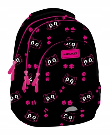 Багатовідсінний шкільний рюкзак AstraBag, 20 л (чорний, рожевий)